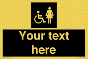 Custom information: black panel disabled and female